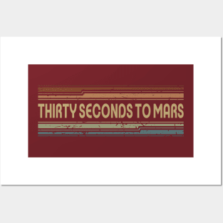 Thirty Seconds To Mars Retro Lines Posters and Art